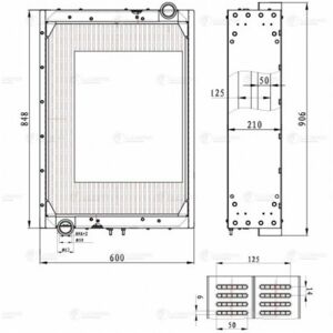540/548А-1301010 Радиатор охлаждения ЛУЗАР для БелАЗ 7548/7545/7540 с двиг. ЯМЗ-240 (600мм) (LRc 0674)