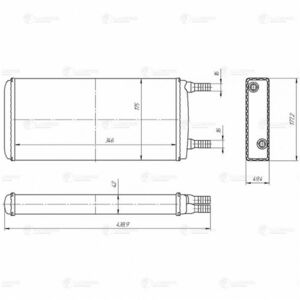 2112071 Радиатор отоп. ЛУЗАР для с/т Амкодор 332/342/352 (д/отопителя кабины ОК-332С4.01) (LRh 0615)