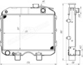 3741-1301010-04 (3-ряд) Радиатор водяной УАЗ (ШААЗ)