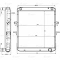 64229-1301010 Радиатор охл. ЛУЗАР МАЗ 54323, 6303 с дв. ЯМЗ-238 (алюм.) (LRc 1229)