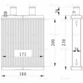 Радиатор отоп. ЛУЗАР ЛиАЗ/НефАЗ/ПАЗ/КАВЗ (сердц. 200*173мм, тип Белробот) (с клапаном) (LRh 0350)