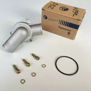 Термостат 21082-1306010-92 ЛУЗАР для а/м Лада 2110-15, 2170 (с алюм. корпусом, обрезин. клапан) (