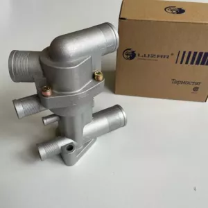Термостат 21082-1306010-11 ЛУЗАР для а/м Лада 2110-15, 2170 (инж. с 2003) (6 патр.,алюм.корп.,обрез.клап.) (LT 01084)
